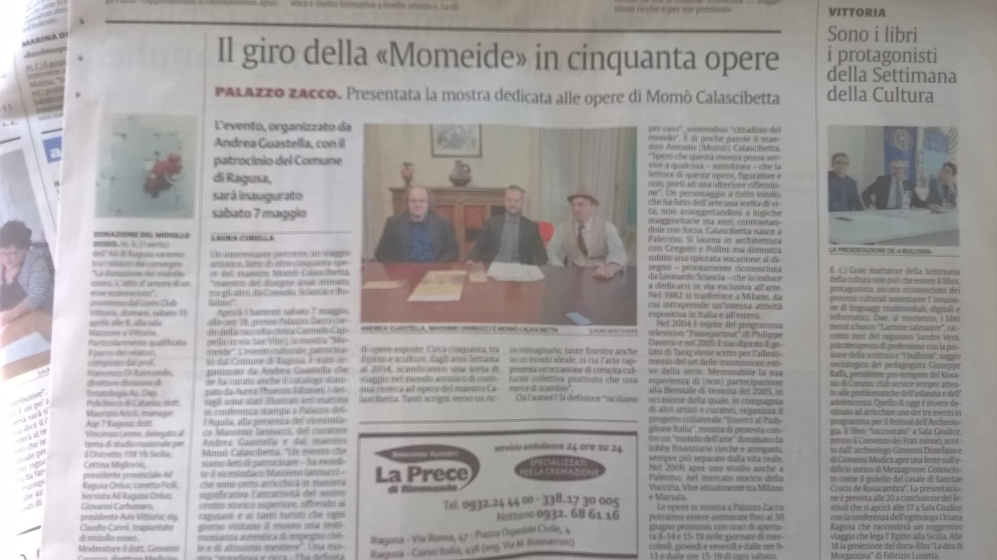 Il giro della “Momeide” in cinquanta opere