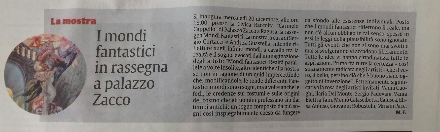 I mondi fantastici in rassegna a palazzo Zacco